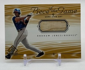 Andruw Jones 2000 SP Game-Used Bat Relic Baseball Card No. AJ
