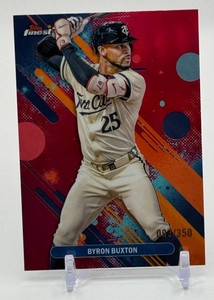 Byron Buxton 2025 Topps Finest Common Maroon 350 Minnesota Twins Baseball Card No. 91