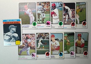 11-Card 1973 Topps Vintage Baseball Card Lot (StarsHOF)