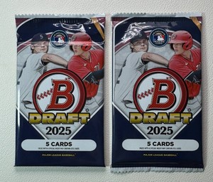 2 Packs of 2025 Bowman Draft Baseball Cards (2)