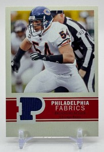 Brian Urlacher 2009 Philadelphia Fabrics Game-Used Relic Football Card No. PF-BU
