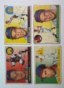 4-Card 1955 Topps Vintage Baseball Card Lot