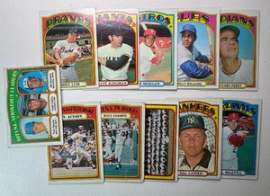 11-Card 1972 Topps Vintage Baseball Card Lot (StarsHOF)