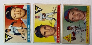 3-Card 1955 Topps Vintage Baseball Card Lot