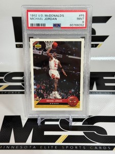 Michael Jordan PSA Graded 9 Mint Slab 1992 Upper Deck McDondalds #P5 Basketball Card