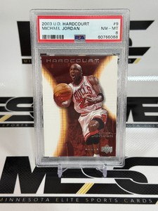Michael Jordan PSA 8 NM-MT 2003 UD Hardcourt #9 Basketball Card