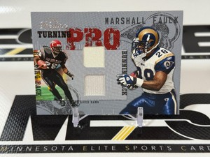 Marshall Faulk 250 Dual Patch 2003 Playoff Prestige Turning Pro #TP-10 Fooball Cadr Numbered 014250