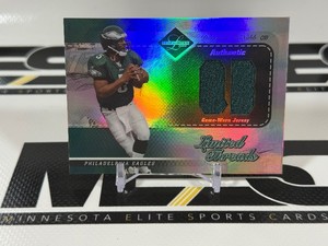 Donovan McNabb 75 JERSEY MATCH Game-Worn jersey Paych 2003 Leaf Limited Threads #LT-28 Numbered 0575 Football Card