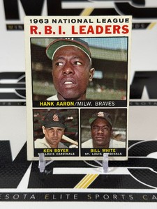 1964 Topps NL RBI Leaders #11 Hank Aaron Vintage Baseball Card