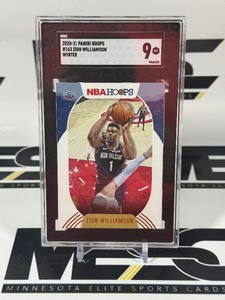 Zion Williamson SGC 9 Mint Graded Slab 2020-21 Hoops #163 Winder Basketball Card