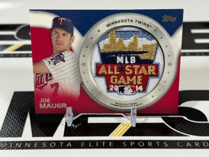 Joe Mauer Commemorative All-Star Game Patch 2014 Topps #CP-34 Minnesota Twins Baseball Card