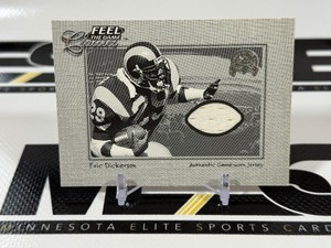 Eric Dickerson Game-Worn Jersey Patch 2000 Fleer Feel the Game Classics Football Card