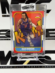 Jalen Brunson 100 Artist Aigned Comicon Kongvention Exclusive 2024 Numbered 49100 Basketball Card