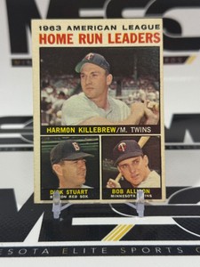 Harmon Killebrew 1964 Topps AL HR Leaders #10 Vintage Minnesota Twins Baseball Card