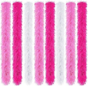 Jexine Feather Boas Bulk Artificial Fluffy Boas Decor for Wedding Costume Dress Tea Party Supplies