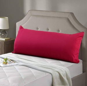 evolive 100% Cotton Body Pillow Cover 21x54, 300TC, Hidden Zipper (Red)  300-thread-count cotton offers a soft, smooth, breathable feel with a hidden zipper and easy machine-washable care.