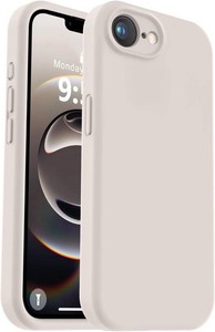 Vooii Compatible with iPhone 17e Case and for iPhone 16e Case, Liquid Silicone Upgrade Camera Protection Soft Anti-Scratch Microfiber Lining Shockproof Phone Case for iPhone 17e16e 6.1 - Stone