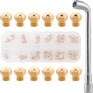 Propane Natural Gas Conversion Kit, Brass Jet Nozzle Compatible with Weber, Samsung, Frigidaire, Bosch, Whirlpool, 36 Pcs M6x0.75 Brass Orifice Nozzles 0.5mm for Gas Grills, Stoves & Ovens