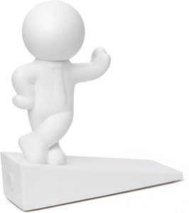 Cute Door Stop, Decorative and Sturdy, Well Designed Door Stopper, Effective to Hold Your Door Open, 1 Pack, White (Patented)