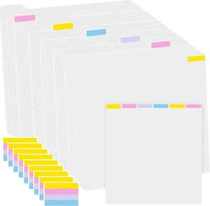 $30 Qilery 36 Pcs 12 x 12 Inch Scrapbook Paper Storage with 4872 Sticky Index Tabs Paper Storage Organizer Dividers with Tabs for Vinyl Cardstock File Photo