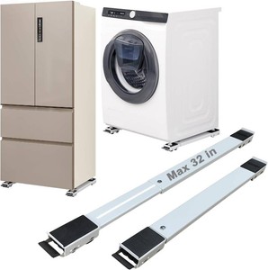 $26 Appliance Rollers Heavy Duty,Max 32in,Second Generation Extendable Appliance Rollers Mobile Washing Machine Base Easily Move Washing Machines, Dryers, Refrigerators, Furniture (White)