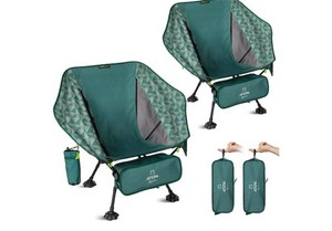 $110 ATEPA UFO3.0 Lightweight Backpack Beach Chair, 330 lbs Heavy-Duty Aerospace Aluminum Foldable Chair with Hexagon Ergonomic Seat Anti-Sink Feet, Compact Portable Outdoor Gear for Beach Hiking