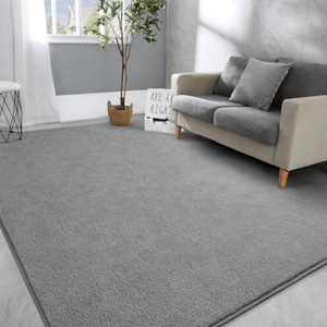 $45 Hutha 5x8 Grey Memory-Foam Washable Area Rug for Bedroom Living Room