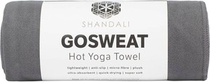 Shandali GoSweat Non-Slip Hot Yoga Towel with Super-Absorbent Soft Suede Microfiber in Many Colors, for Bikram Pilates and Yoga Mats.