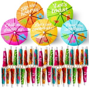 Cocktail Umbrellas for Drinks - 200 PCS Funny Quote Cocktail Picks