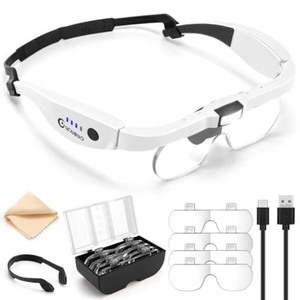 $24 Magnifying Glass with Light, 1.5X-5.0X Magnifying Glasses 4 Lenses