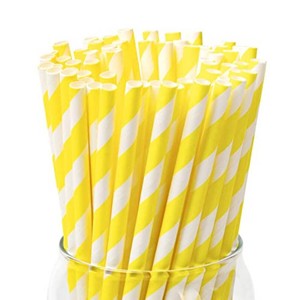 PakTalk 100 Pack Yellow Paper Straws