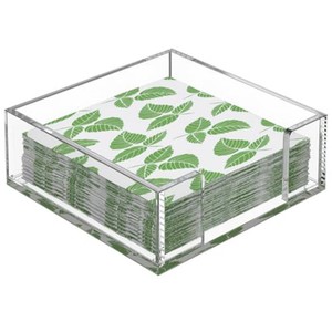 MaxGear Acrylic Cocktail Napkin Holder for Table, Clear Guest Towel Holder