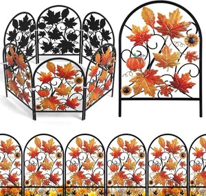 $50 Yaocom 6 Pack Fall Outdoor Decor Garden Fence Metal Border Panels