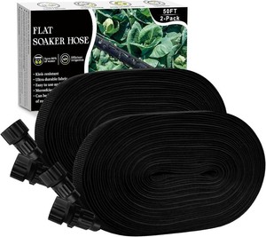 $31 Soaker Hose 100FT, Thickened Flat Soaker Hoses for Garden 100 ft 2 pack