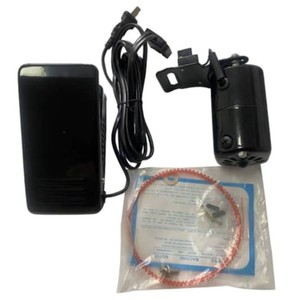 $27 AC110V Home Sewing Machine Motor with Foot Pedal, Bracket, Bolts, Motor Belt, Carbon Brush and Instruction Manual (100W)