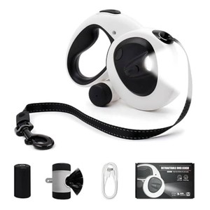 $33 16Ft Retractable Dog Leash with LED Light, Heavy Duty Leash for Medium Dogs (20 66 lbs), 360  Tangle-Free, Built-in Poop Bag Dispenser