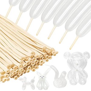 100Pcs clear 260 Balloons Clear Long Skinny Latex Balloon for Animal Ballons, Premium Quality Balloons for Beginners Baloons Making Kids Carnivals Party Decoartion
