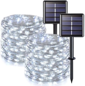 JMEXSUSS 2 Pack Solar String Lights Outdoor Total 66FT 200LED Fairy Lights