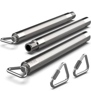$50 Heavy Duty Steel Resistance Band Bar for Exercise, Adjustable 27-39 Inches