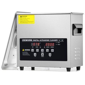 $96 CREWORKS 3L Digital Ultrasonic Cleaner with Degas & Gentle Modes, 0.8 gal. Ultrasonic Cleaning Machine, 120W Professional Ultrasound Cleaner with 150W Heater & 1-30 min. Timer for Glasses Toys Tools