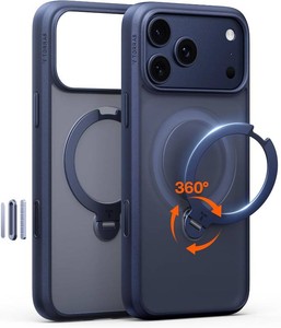 $40 TORRAS Q3 Spin for iPhone 17 Pro Case, 360 Magnetic Stand, Deep Blue