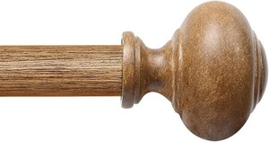 $26 1 Pack Boho Rustic Adjustable Wood Curtain Rod 32-60 Inch, Wood