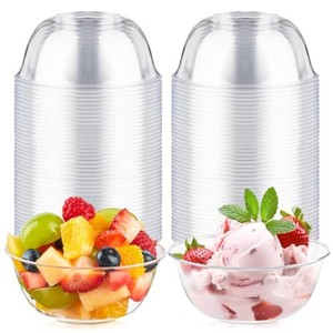 $28 10 oz Small Clear Plastic Bowls, 100 Pack