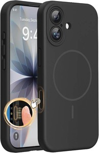 $21 Miracase Silicone & Magnetic for iPhone 17 Case, Black