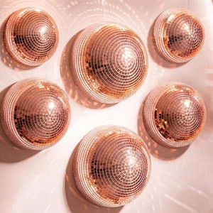 $47 6 Pack Rose Gold Half Disco Ball Wall Decor 864 Inch