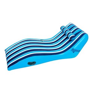$87 Aqua Ultra-Comfort Floating Pool Chair & Lake Raft with Pillow   Heavy Duty Pool Float, Lake Floating Chair