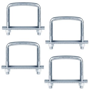 $24 4 Pcs 4 Inch Wide Square U-Bolt,12 D x 4-18 L x 4 C x 1-58 T
