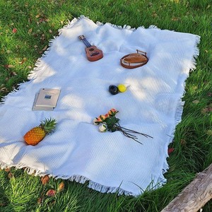Wind Tour Outdoor Multifunctional Picnic mat, Picnic Blanket, Suitable for Camping, Picnic, Party, Hiking and Outdoor Activities White  51.2   70.8