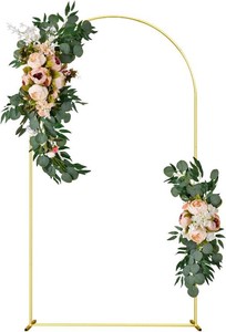 $40 Wedding Arch Backdrop Stand 7.2FT Gold Wedding Balloon Arched Backdrop Stand Square Arch Frame for Birthday Party Bridal Baby Shower Ceremony Decoration