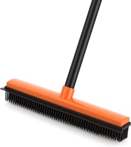 CLEANHOME Rubber Broom for Pet Hair on Carpet & Hardwood